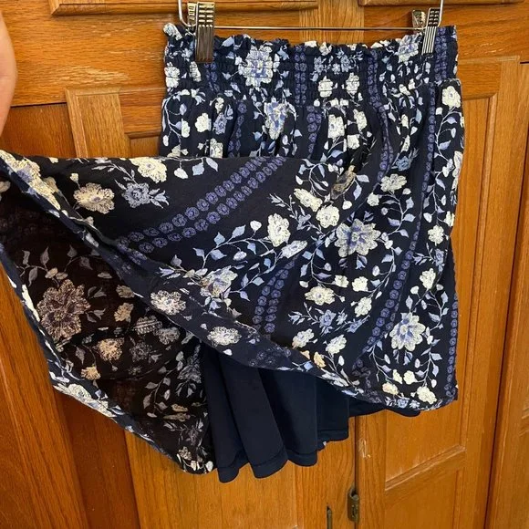 Old Navy Womens Size S Skirt Floral Multicolor Boho Lined Pull On Elastic Waist - Picture 11 of 12